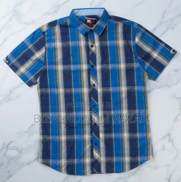 Original Check-Check N Plain Short Sleeves Shirts Available in Stock · Photo 1