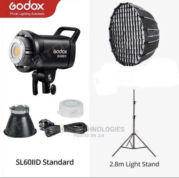 Godox Sl60iid With 90cm Softbox + Grid And Stand · Photo 1