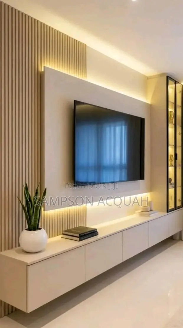 Panel Console - Panel Designs TV Cabinet -TV Wall Mount Decor · Photo 1