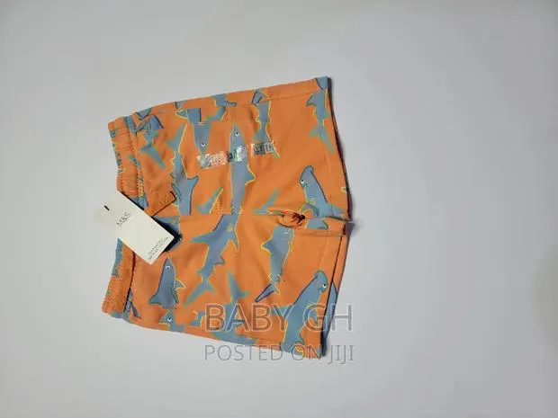 Marks Spencer Orange Shark Themed Boys Shorts · Photo 1