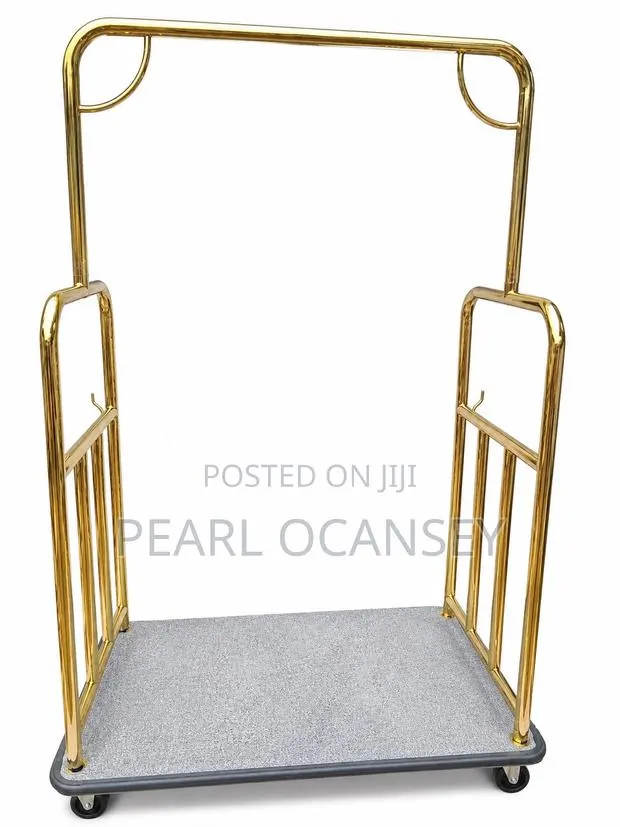 Gold-Plated Luggage Trolley / Hotel Luggage Trolley · Photo 1