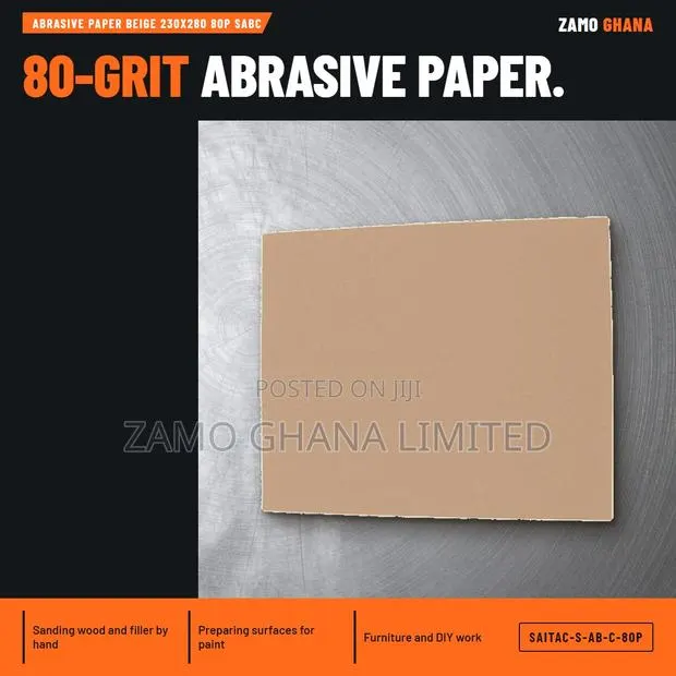 Abrasive Paper Beige 230X280 80P Sabc - SAITAC-S-AB-C-80P · Photo 1