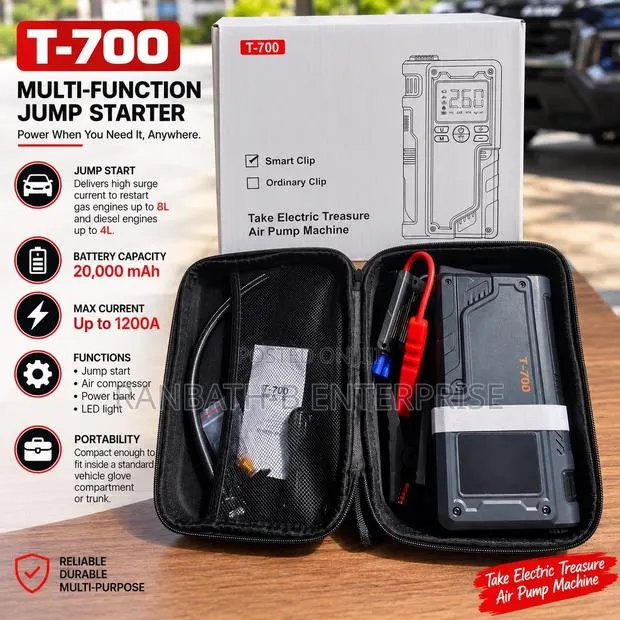 T-700 Multi-Function Jump Starter – 1200A Max Current · Photo 1