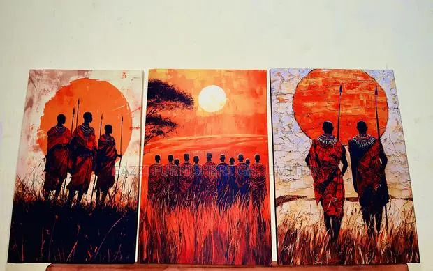 Three-Panel Triptych Wall Art Set Canvas Frame Hd Real Cloth · Photo 1