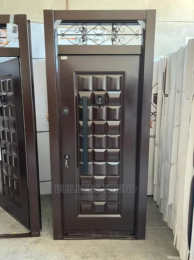 Fanlight 8ft Full Metallic Turkey Single Security Door · Photo 1