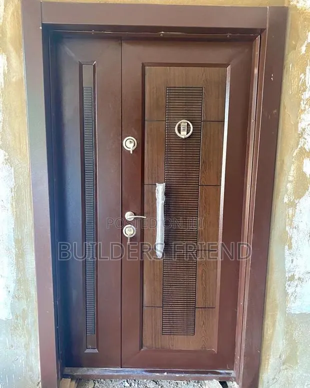 One Half Turkish Brown Heavy Classic Security Door Set · Photo 1