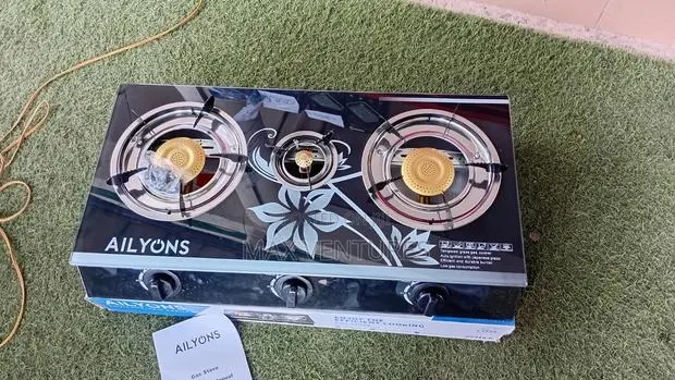 Ailyons 3in1 Table Top Stove – Elegant Glass Top Auto Ignition 3 Gas · Photo 1