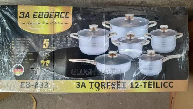 12pcs Stainless Steel Cookware Set · Photo 1