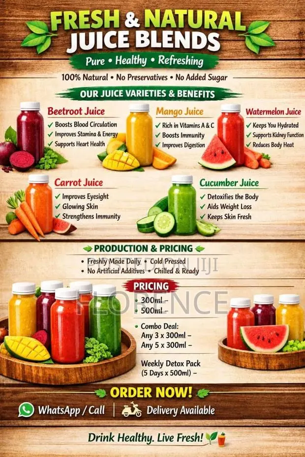Fresh and Natural Juice Blends · Photo 1