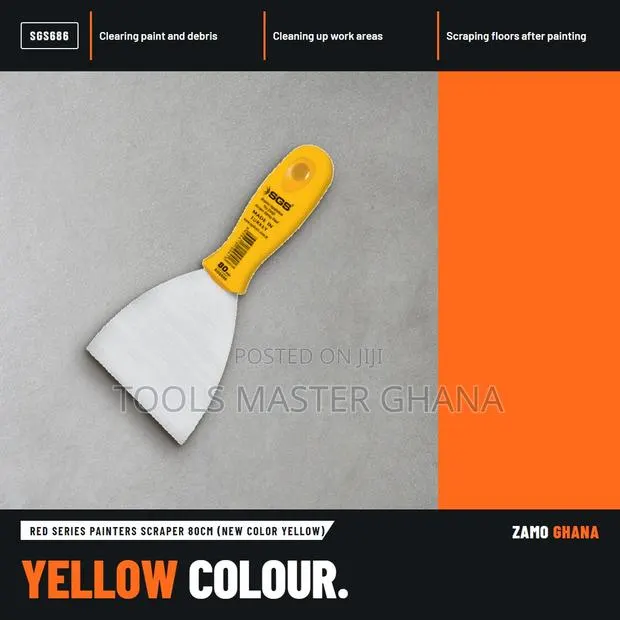 Red Series Painters Scraper 80Cm (New Color Yellow) - SGS686 · Photo 1