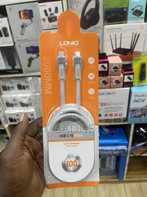 LDNIO USB-C to USB-C Fast Charging Cable (100W, LC602c) · Photo 1