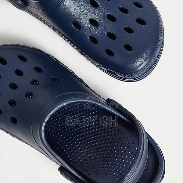 Marks and Spencer Plain Blue Black Clogs · Photo 1