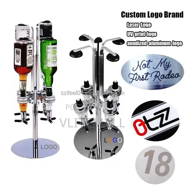 Rotating 6-Bottle Bar Butler and Liquor Dispenser · Photo 1