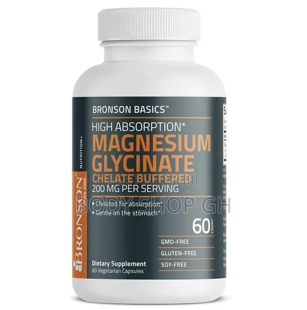 Bronson Magnesium Glycinate 200 Mg Buffered, 60 Vegetarian Capsules · Photo 1