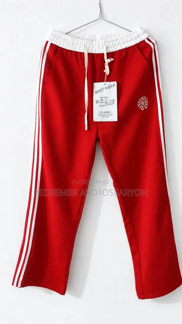 Men's Red Joggers Size 34 – Casual Track Pants · Photo 1
