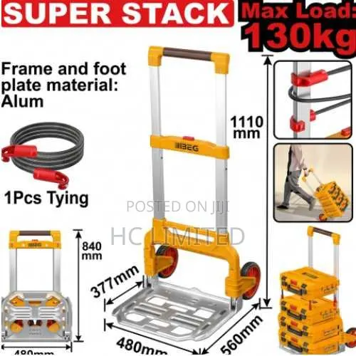 Ingco Foldable Hand Truck - Hhwb61201 · Photo 1