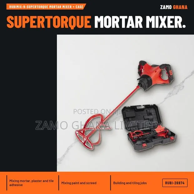 Rubimix-9-Supertorque Mortar Mixer + Case - RUBI-26974 · Photo 1