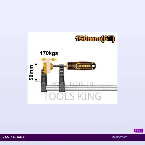 F Clamp With Plastic - Hfc020501 · Photo 1