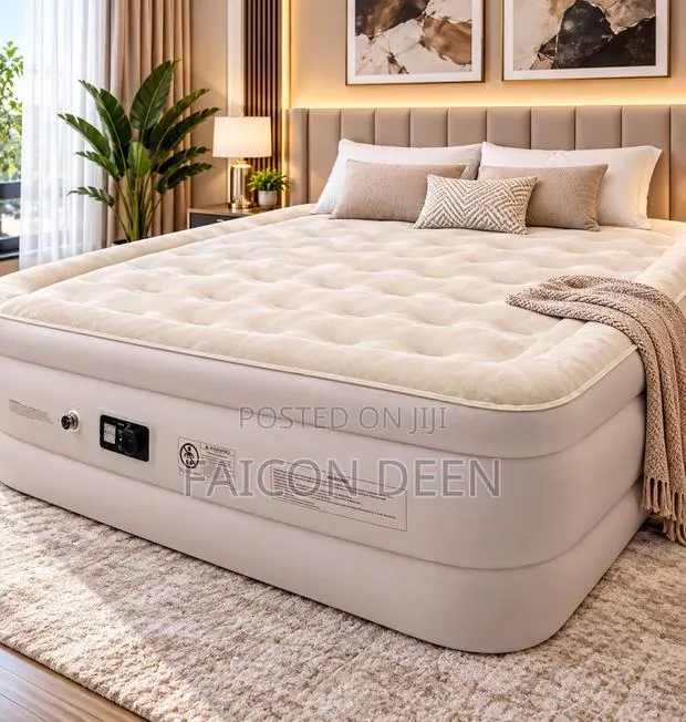 Discover Next Level Relaxation;Inbuilt Pump Automatic Double Air Bed · Photo 1