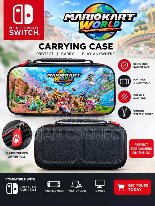 Nintendo Switch 2 Carrying Case - Mario Kart World | Protective Shell · Photo 1