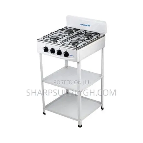 Nasco 4 Burner Gas Stove With Shelves · Photo 1