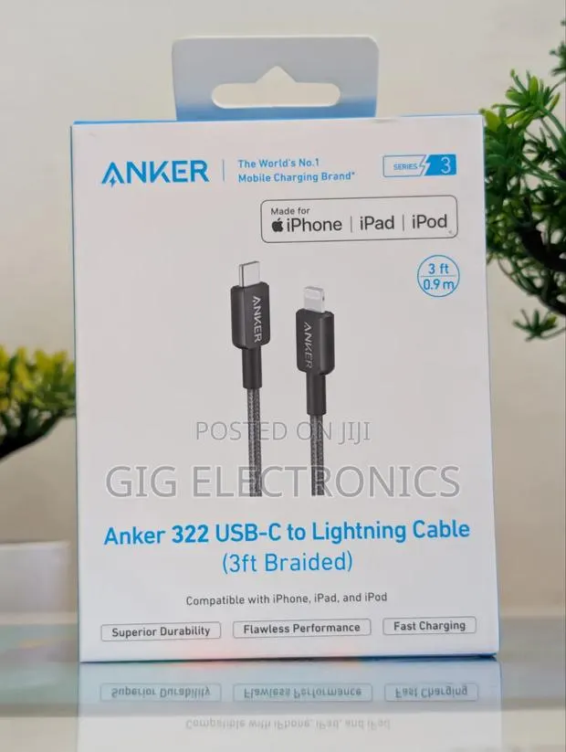 Anker 322 USB-C to Lightning Cable 3Ft · Photo 1