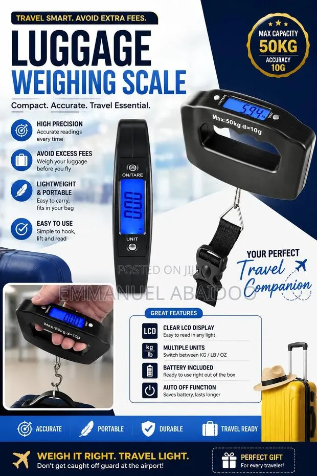 Digital Luggage Weighing Scale – Travel Smart! · Photo 1