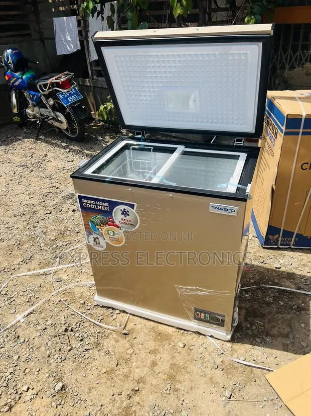 Shop the New Sleek Gold Color Chest Freezer 150l Nasco · Photo 1