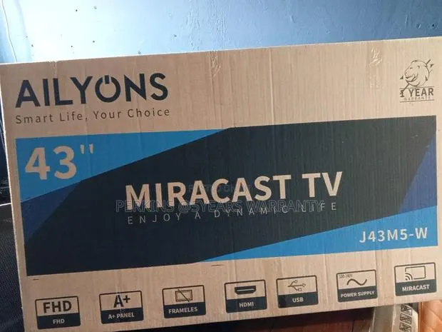 Fresh in Box 43inches Ailyons Miracast Screen Mirror Television · Photo 1