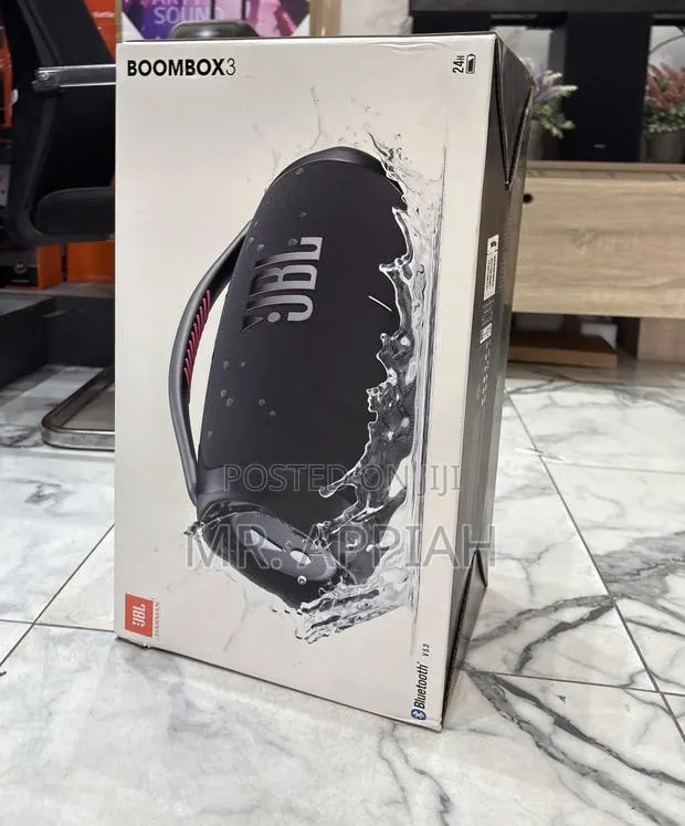 Long Lasting JBL Boombox 3 Premium Speaker(Black) · Photo 1