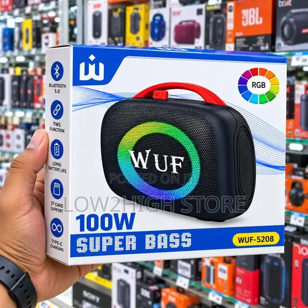 WUF-5208 100W Super Bass Wireless Bluetooth Speaker - Low2High · Photo 1