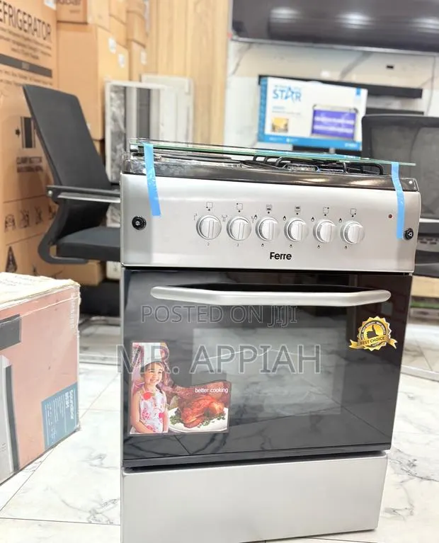 Order Ferre 60x60cm 4 Gas Cooker(Gray)Glass Oven · Photo 1