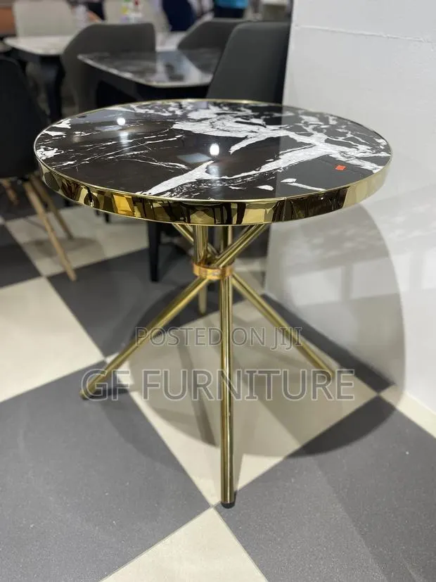 Two Chair Gold Luxe Accent Table · Photo 1
