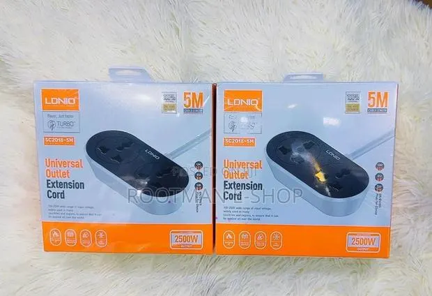 Ldnio SC2018 2500w US EU UK Portable Small Size Power Strip 2 Outlets · Photo 1