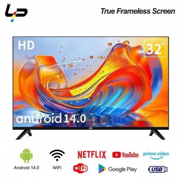 Smart Tv 32 , Android 14.0 , 1+8g, Frameless , Hd, Wifi, 2 Hdmi 2 Usb · Photo 1