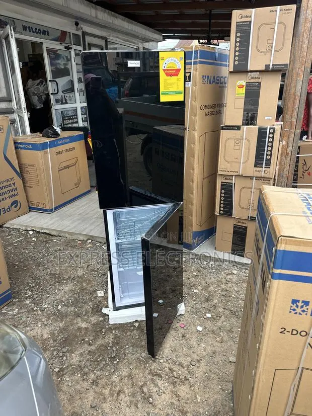 Limited Stock Double Door Black NASD2-24fl Nasco Fridge · Photo 1