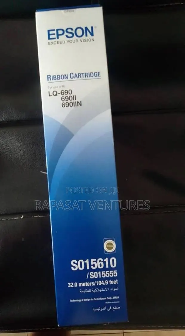 Epson Lq-690 Ribbon Cartridge (Black) - Original · Photo 1