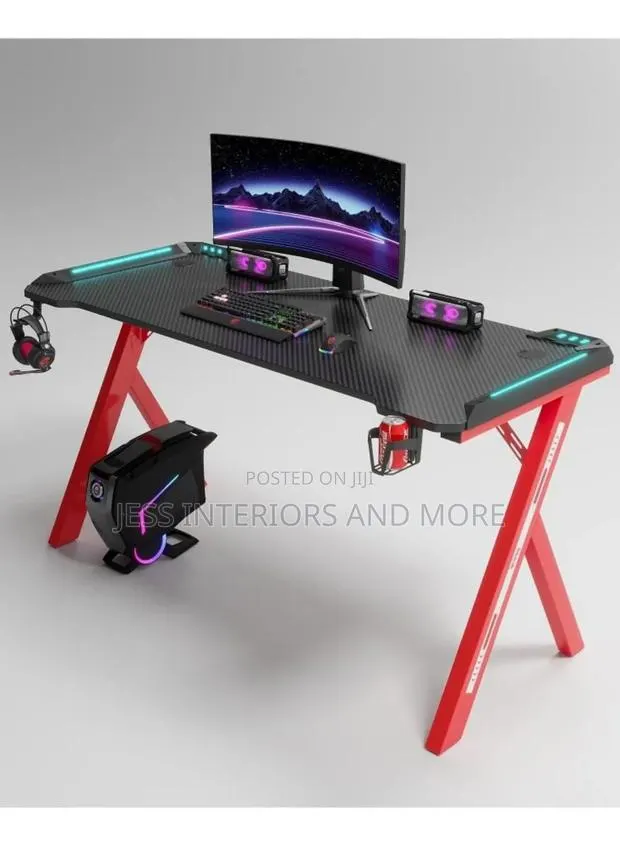 Gaming Desk With RGB LED Lights · Photo 1