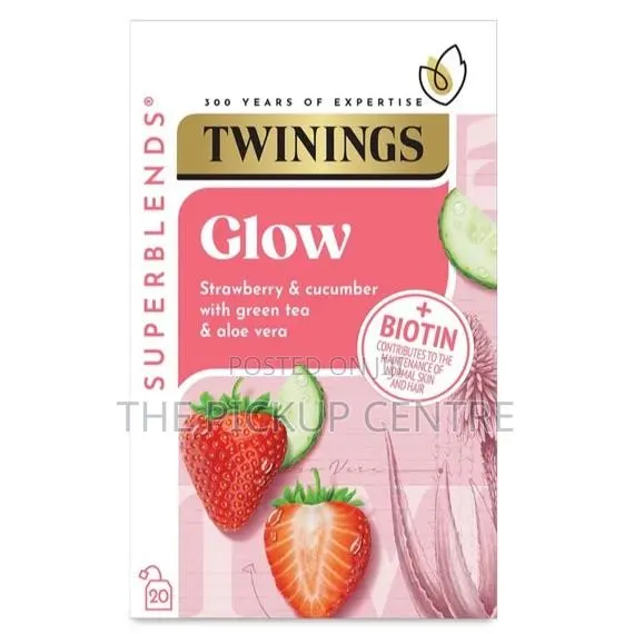 Twinings Glow Green Tea With Strawberry, Cucumber and Aloe Vera/75each · Photo 1