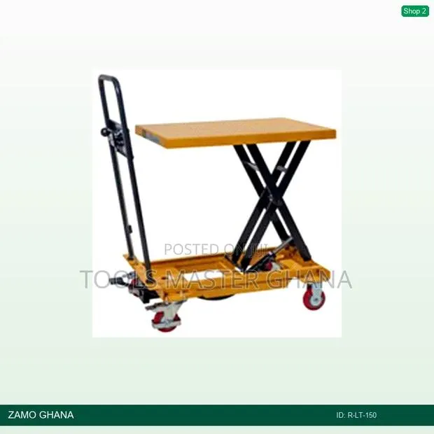150kg Lifting Table Hydraulic 700x450x30mm 0.72m Yellow - R-Lt-150 · Photo 1