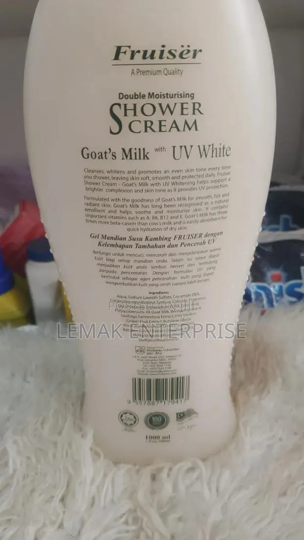 Original Fruiser Double Moisturising Shower Cream Goat Milk UV White. · Photo 3