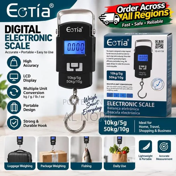 Digital Hanging Scale 50kg – Electronic Luggage Weighing Scale · Photo 1