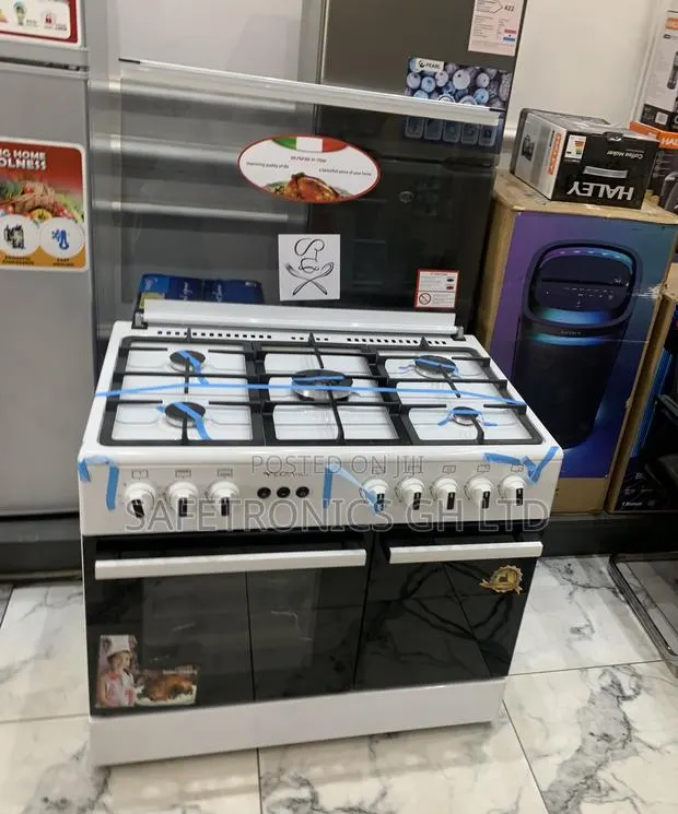 Accurate White Midea 5 Burner Gas Cooker With Oven · Photo 1