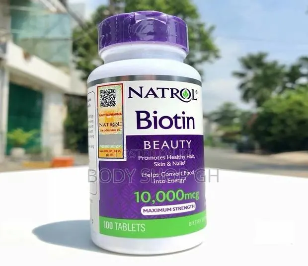 Natrol Biotin 10,000mcg (100 Tabs)For Hair Beard Growth · Photo 1