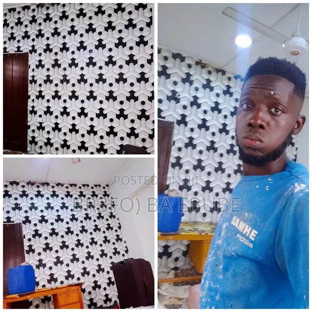 Br3fo) Ba P.O.P Ceiling, Wallpaper and House Painting · Photo 1