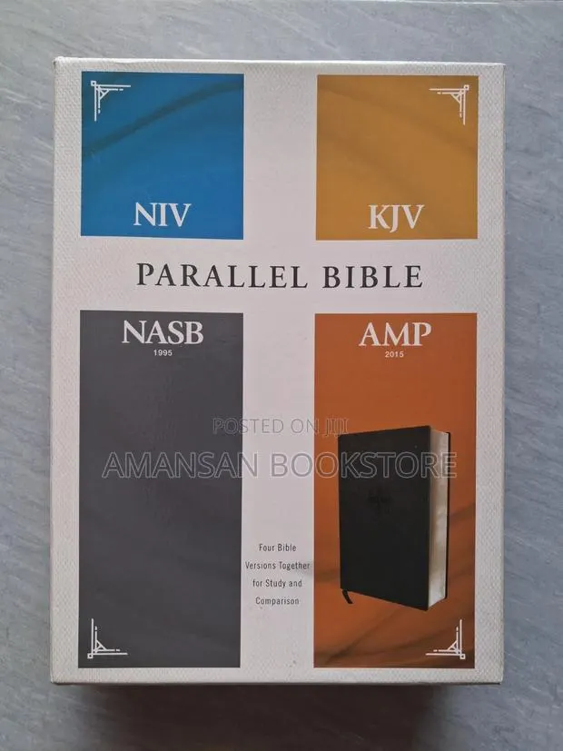 NIV, KJV, NASB, AMP Parallel Bible (Comparative Bible, Leather)