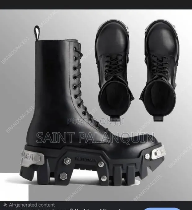 Balenciaga Bulldozer Lace-up Boots · Photo 1