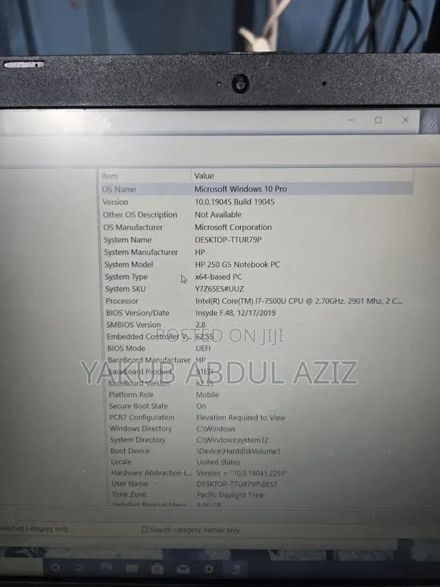 Laptop HP 250 G5 8GB Intel Core i7 SSD 256GB · Photo 1