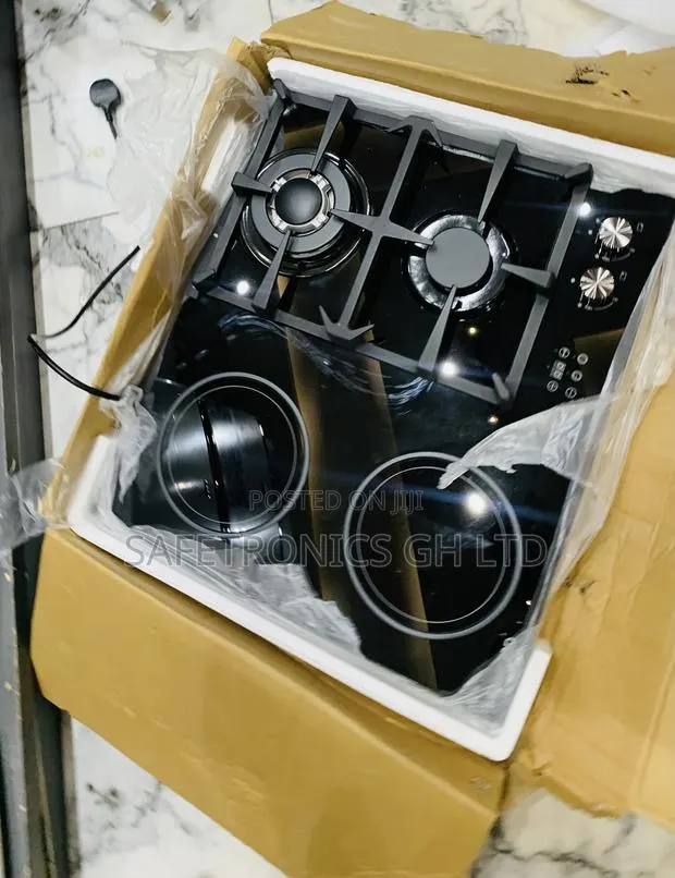 Experience (Black) Glass Kenwood 2 Electric 2 Gas Hob · Photo 1