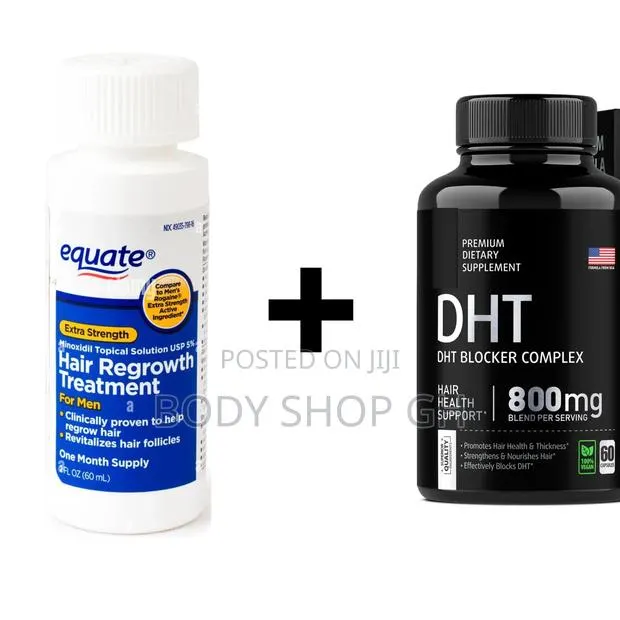 Hairline and Baldness Treatment Pack - Equate Minoxidil +Dht · Photo 1